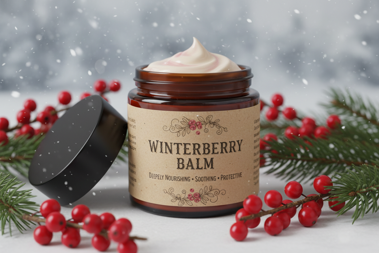 make the balm less red and the label more rustic